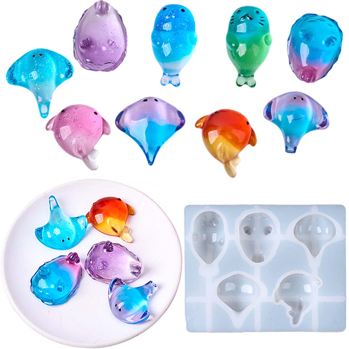 Candle Making Tutorial - Forma Silikonowa 3D Kawaii Manta Ray
