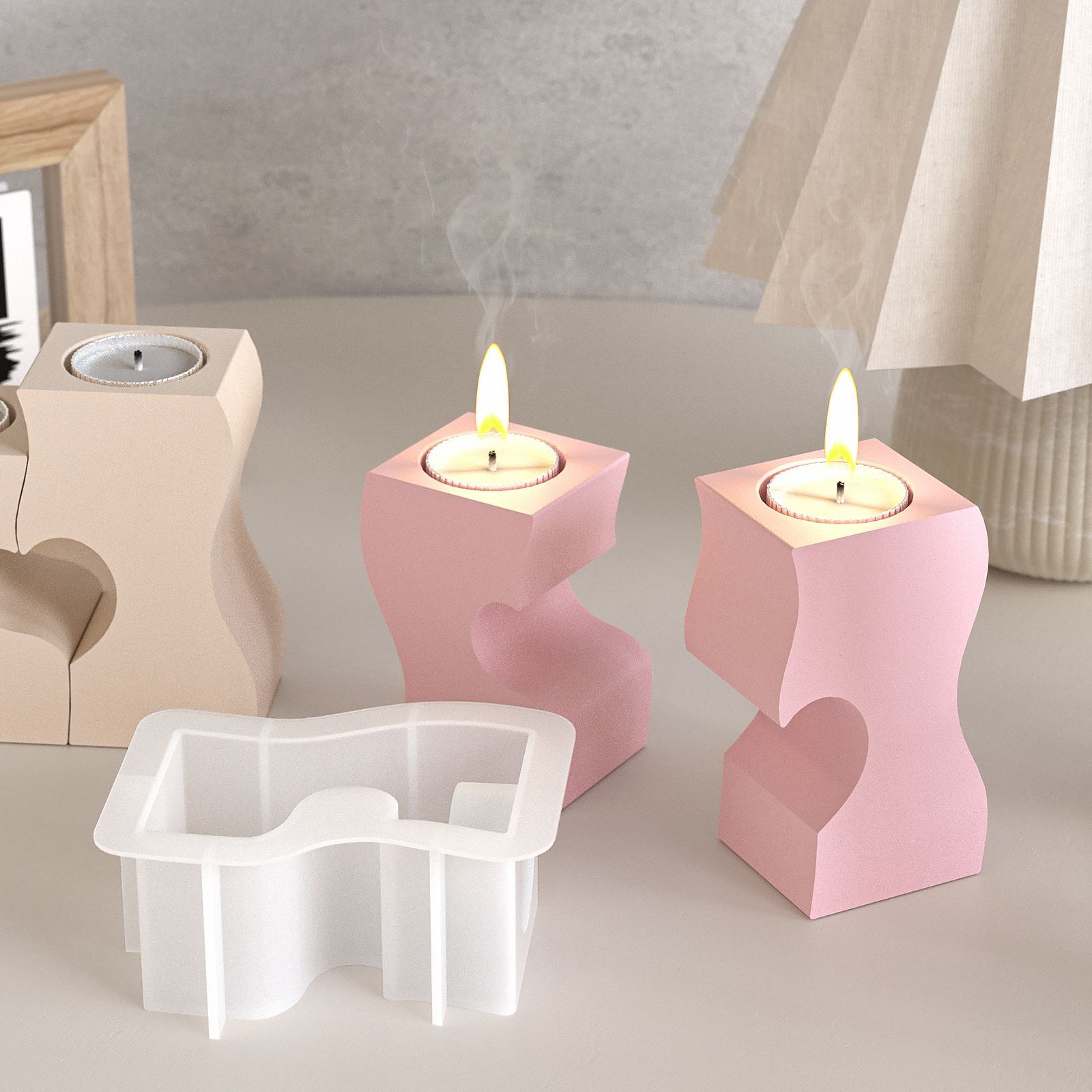 S Heart Candlestick Silicone M – Candle Making Tools recenzja i cena